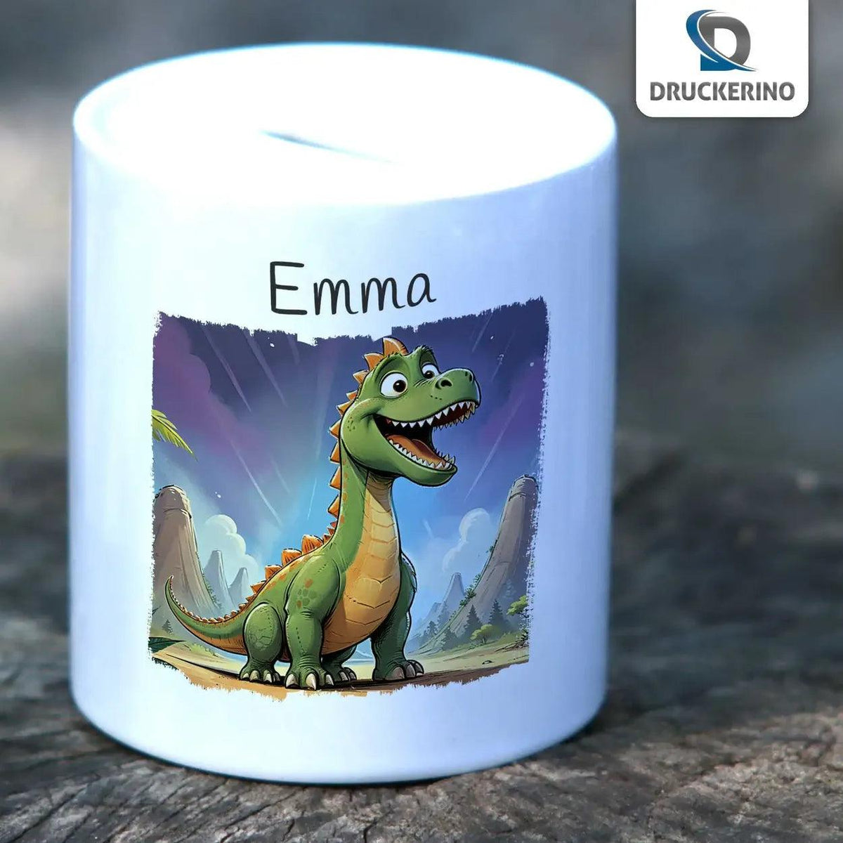 Spardose Kinder Dino-Abenteuer - Druckerino
