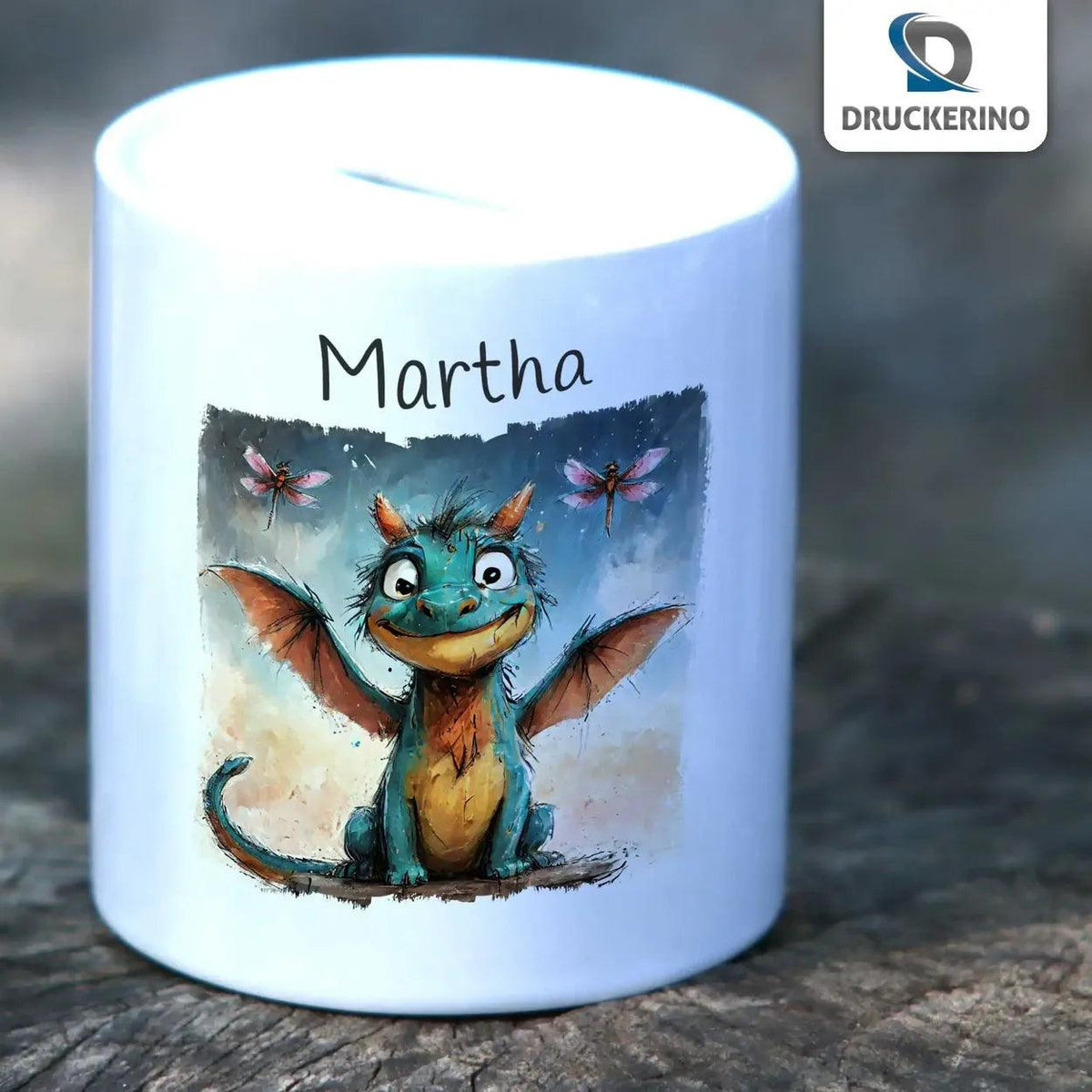 Spardose Kinder Drachen Freund - Druckerino