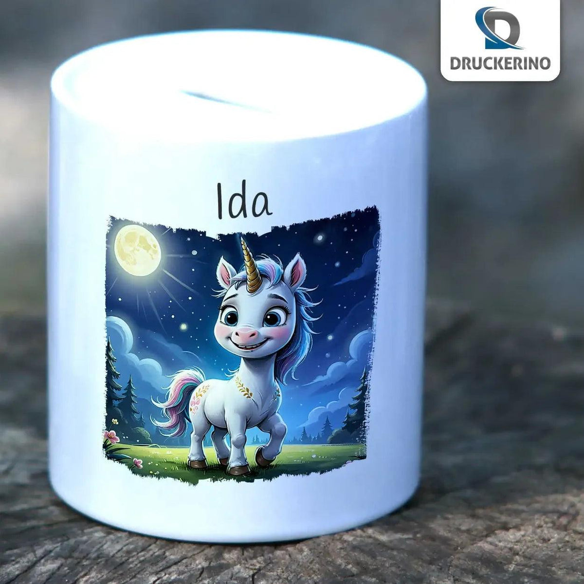 Spardose Kinder Einhorn - Druckerino