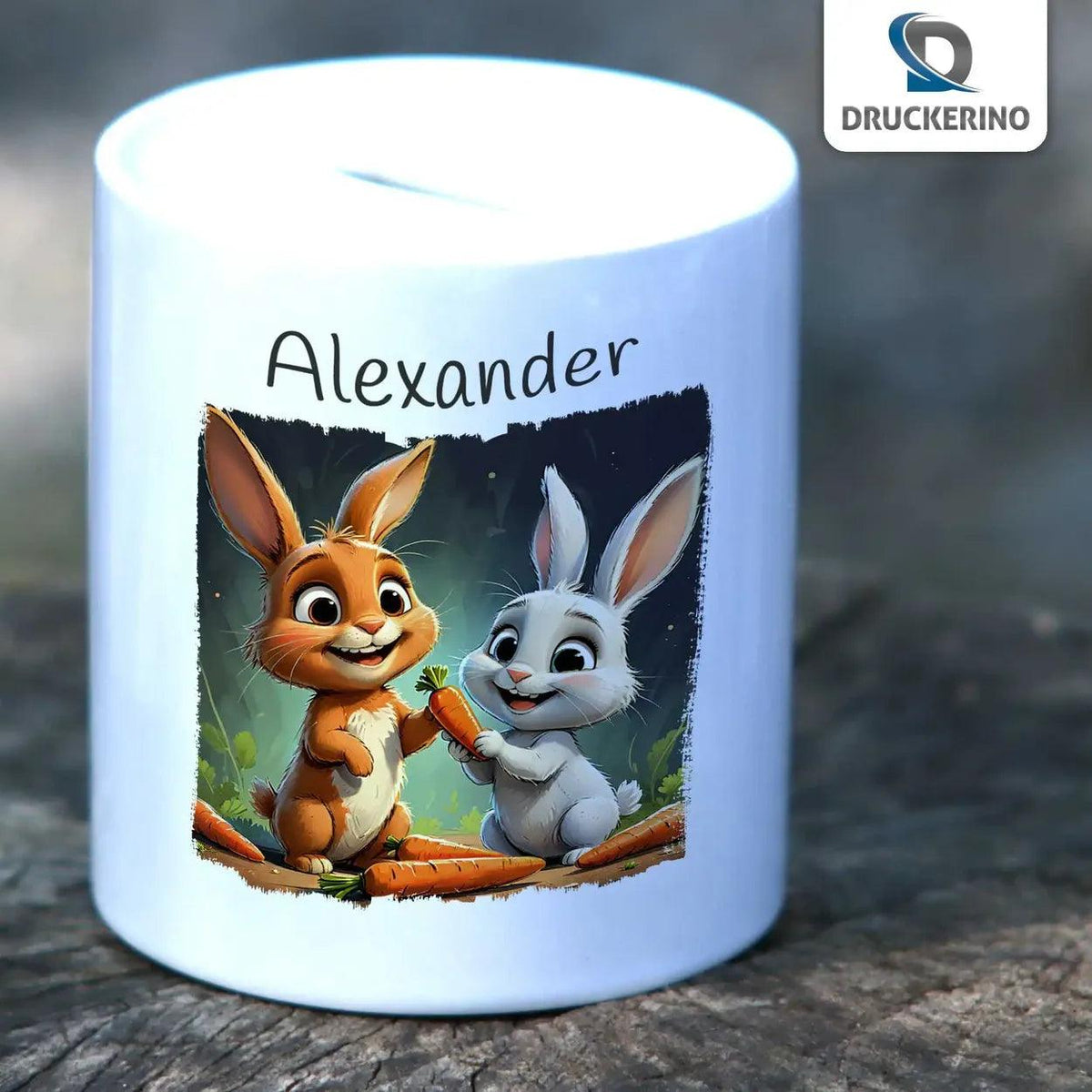 Spardose Kinder Hasen-Freunde - Druckerino