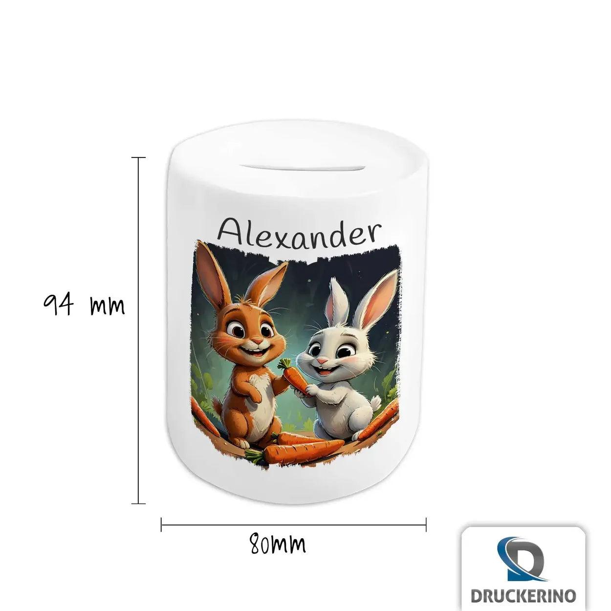 Spardose Kinder Hasen-Freunde - Druckerino