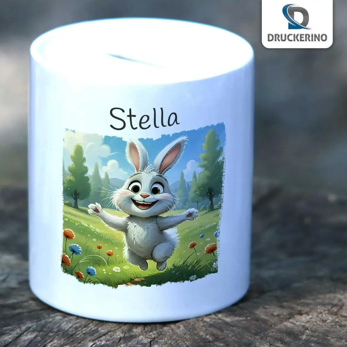 Spardose Kinder Hoppelnder Spar-Hase - Druckerino