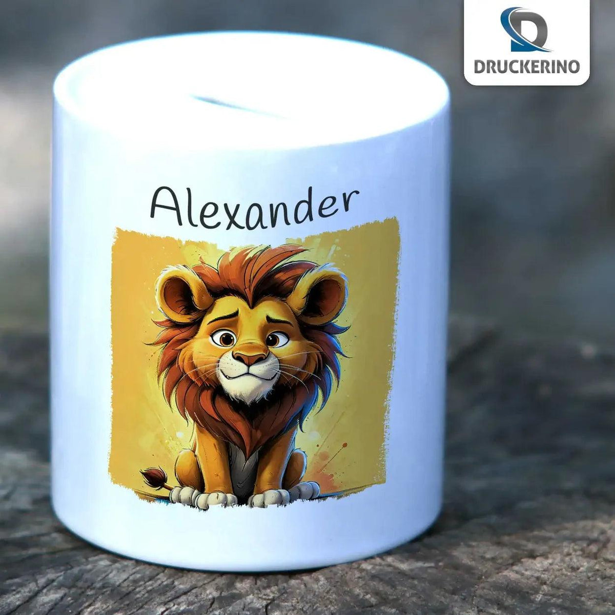 Spardose Kinder Löwenkönig - Druckerino