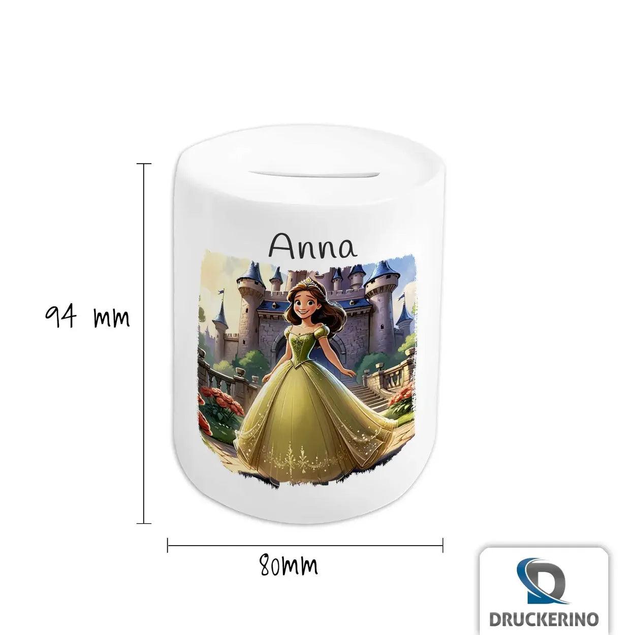 Spardose Kinder Märchenprinzessin - Druckerino