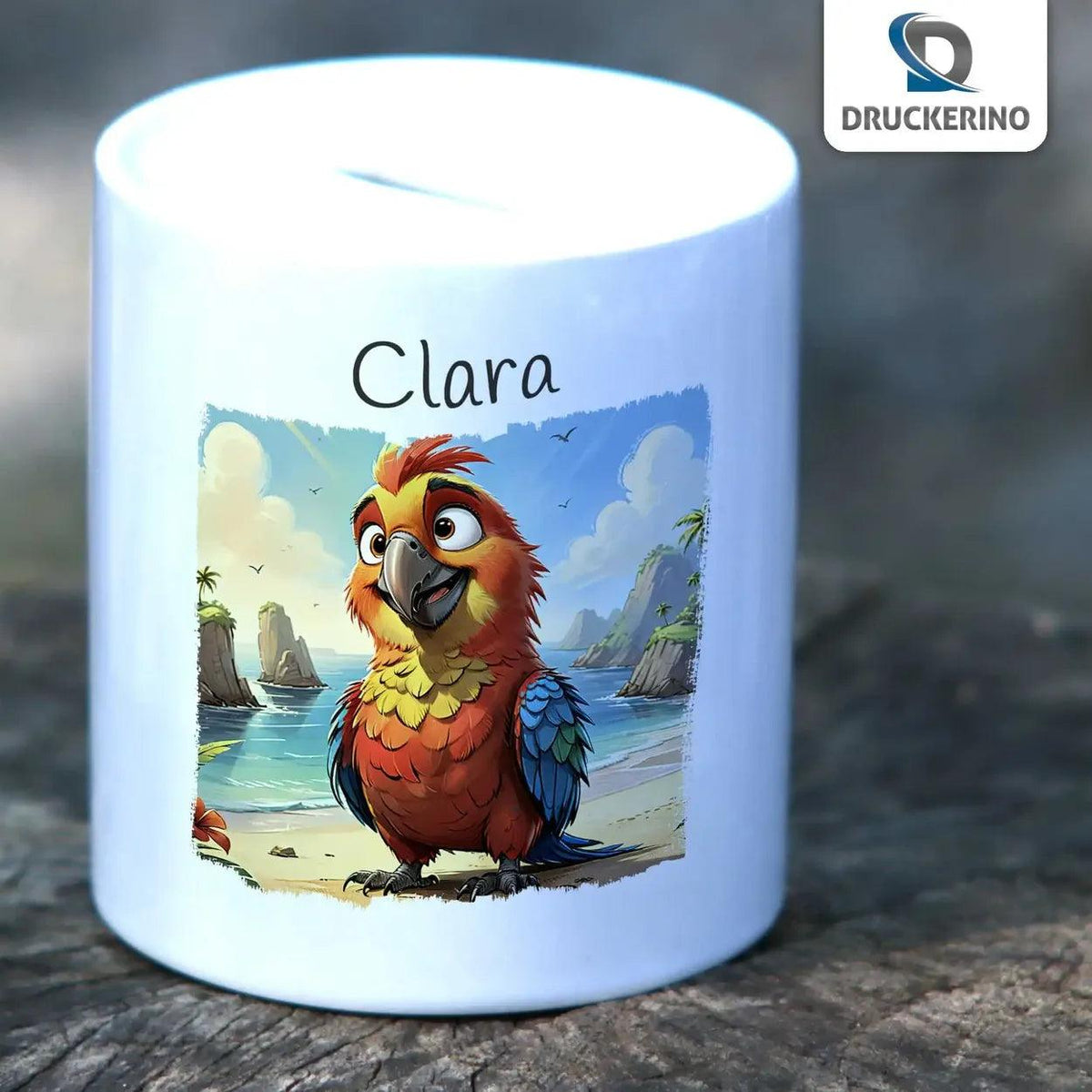 Spardose Kinder Papagei - Druckerino