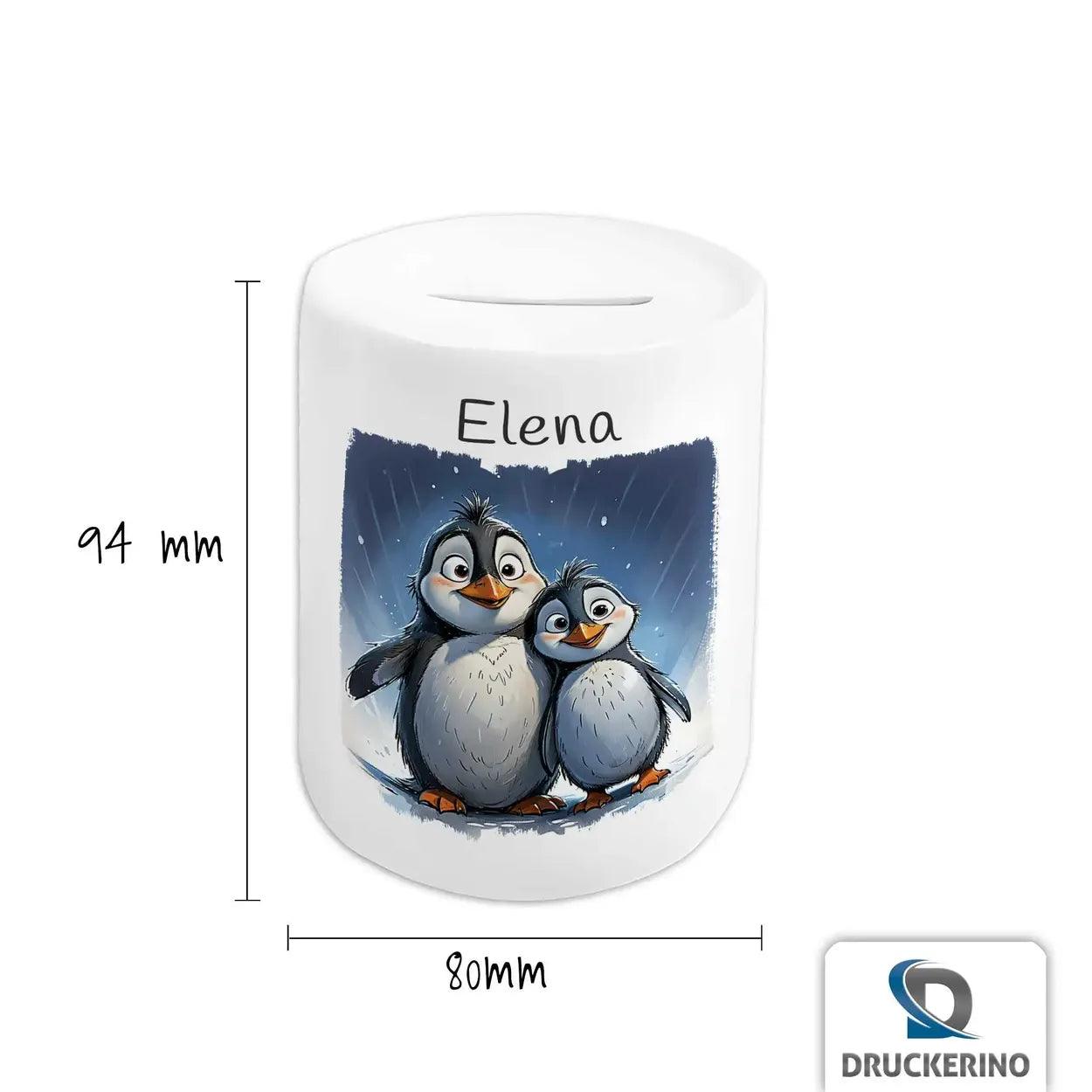 Spardose Kinder Pinguin-Abenteuer - Druckerino