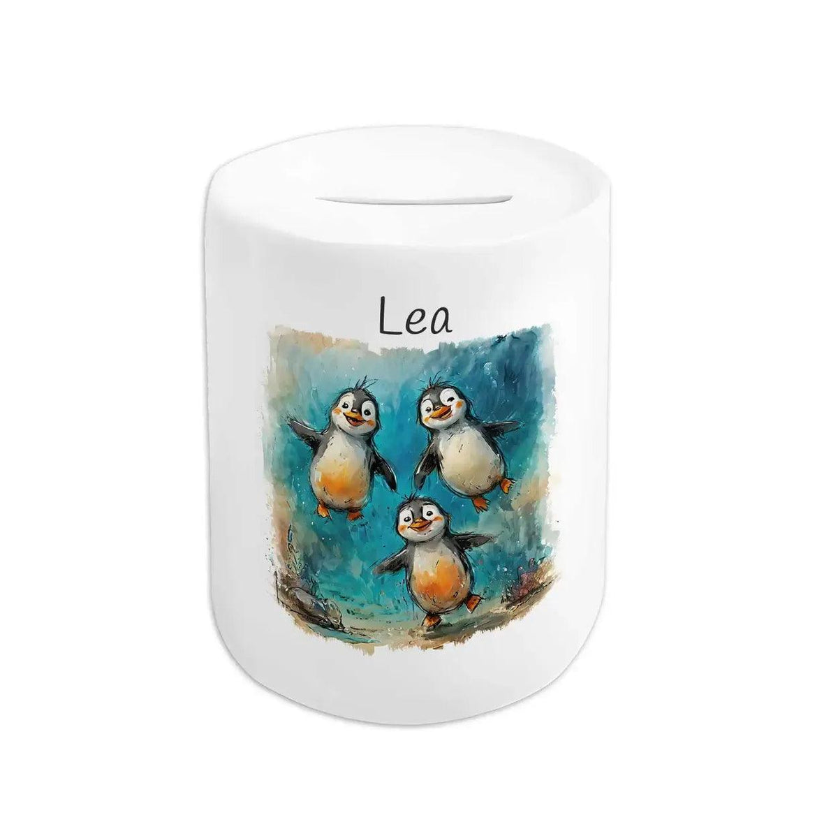 Spardose Kinder Pinguin-Abenteuer - Druckerino