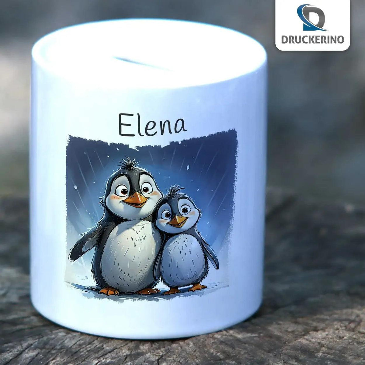 Spardose Kinder Pinguin-Abenteuer - Druckerino