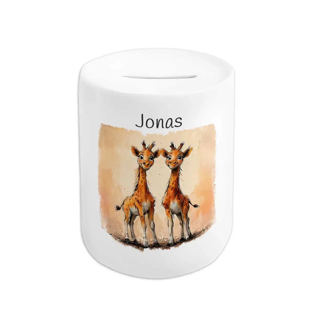 Spardose Kinder Safari Giraffen - Druckerino