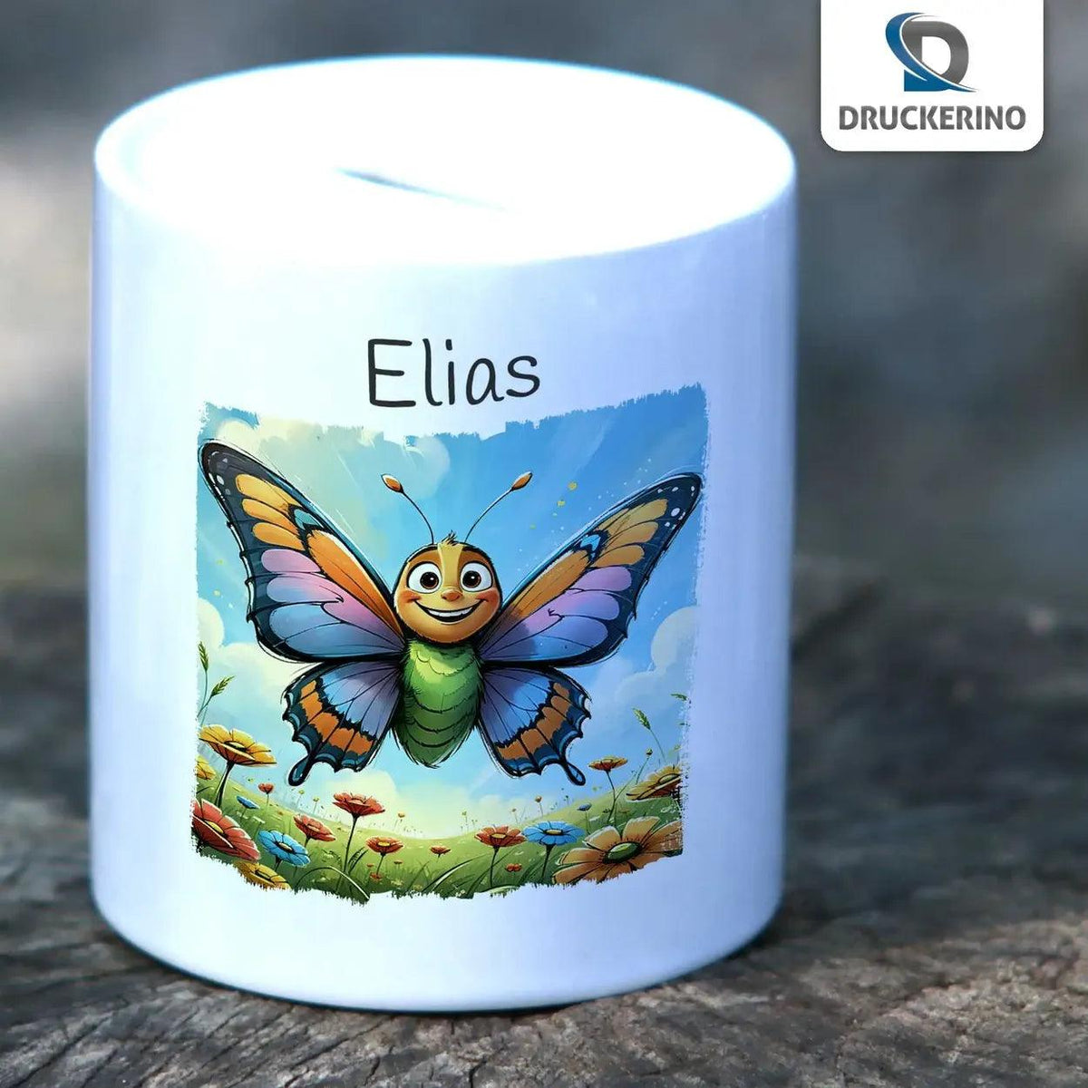 Spardose Kinder Schmetterling - Druckerino