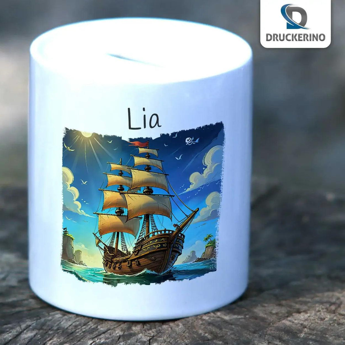 Spardose Kinder Seefahrer Abenteuer - Druckerino