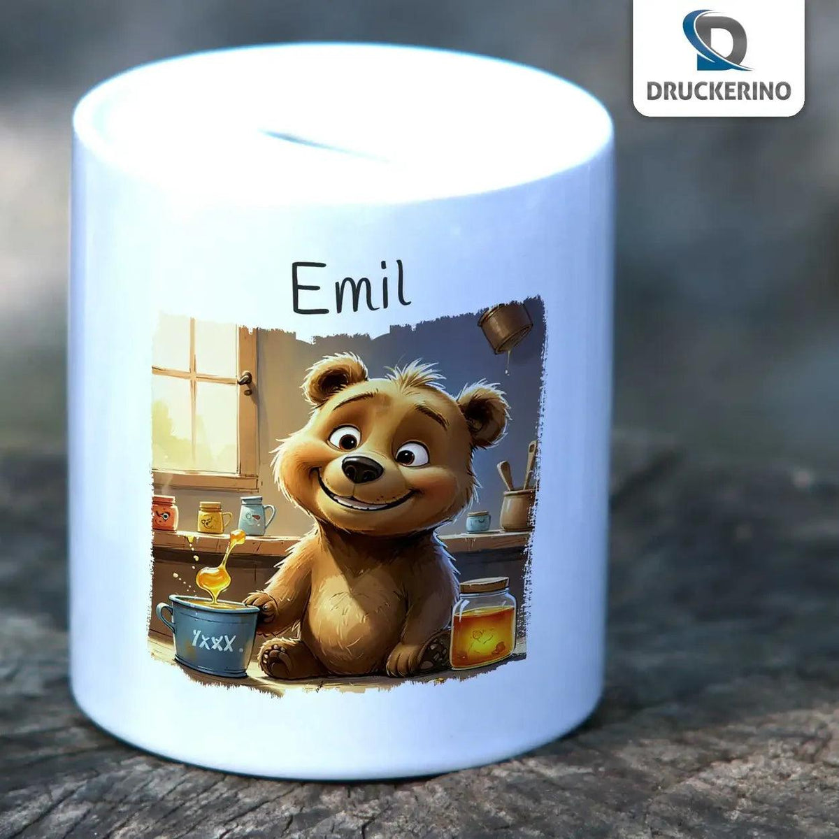 Spardose Kinder süßer Bär - Druckerino