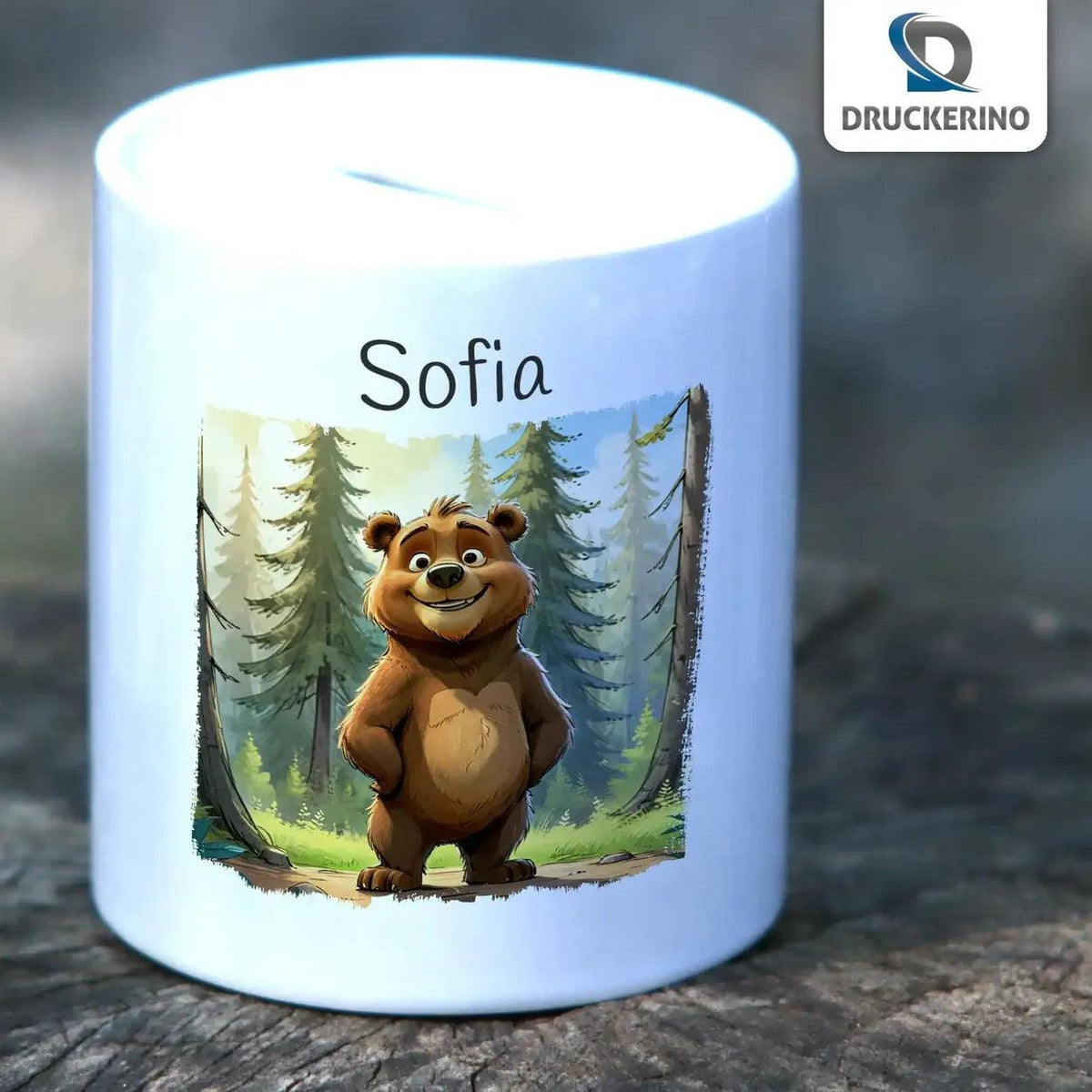 Spardose Kinder Wald Abenteurer - Druckerino