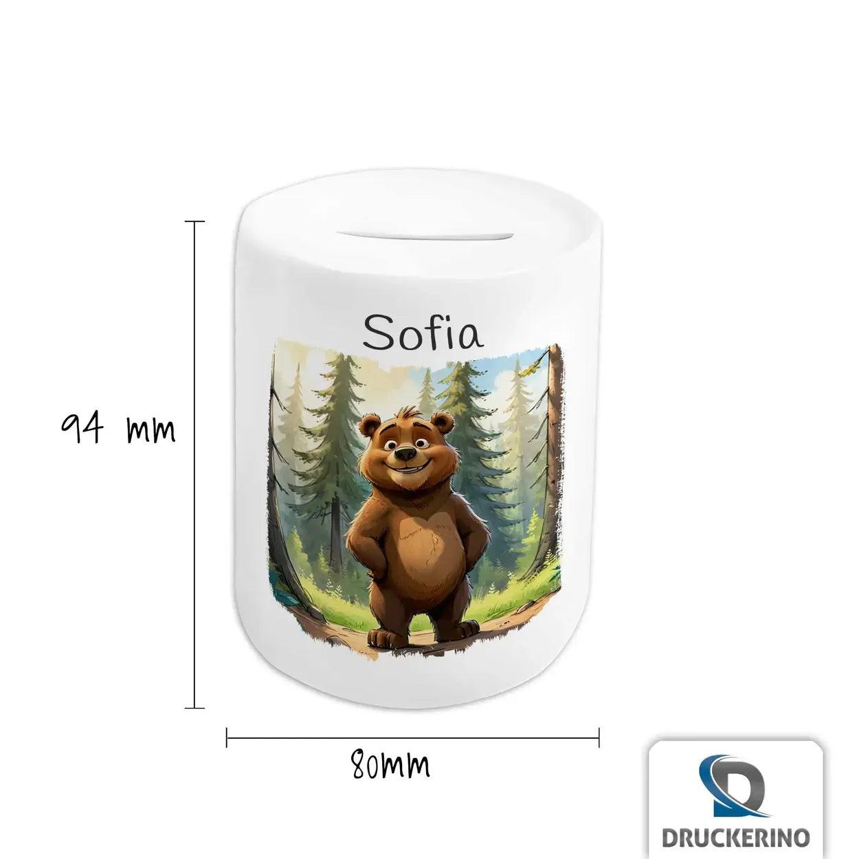 Spardose Kinder Wald Abenteurer - Druckerino