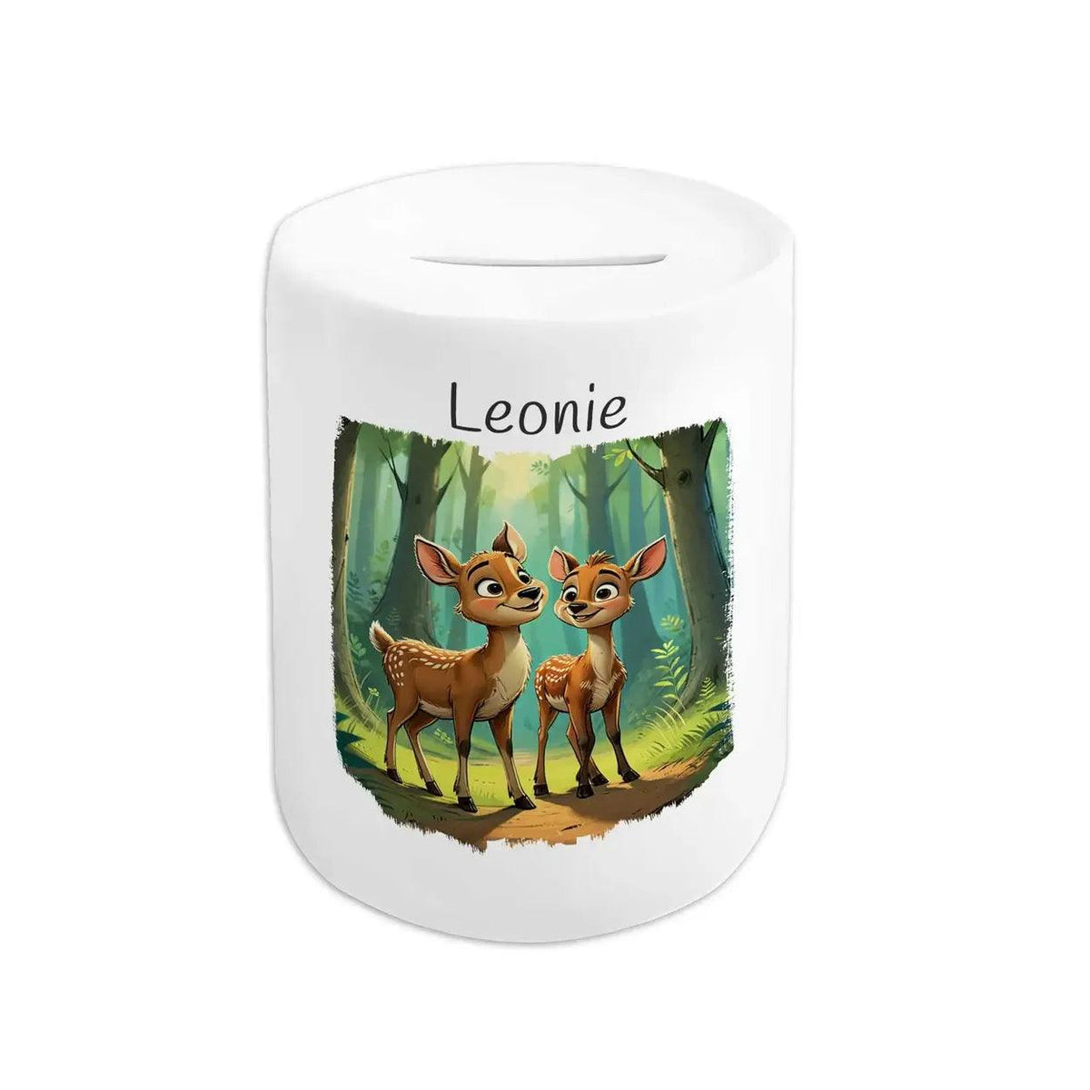 Spardose Kinder Waldabenteuer Rehe - Druckerino