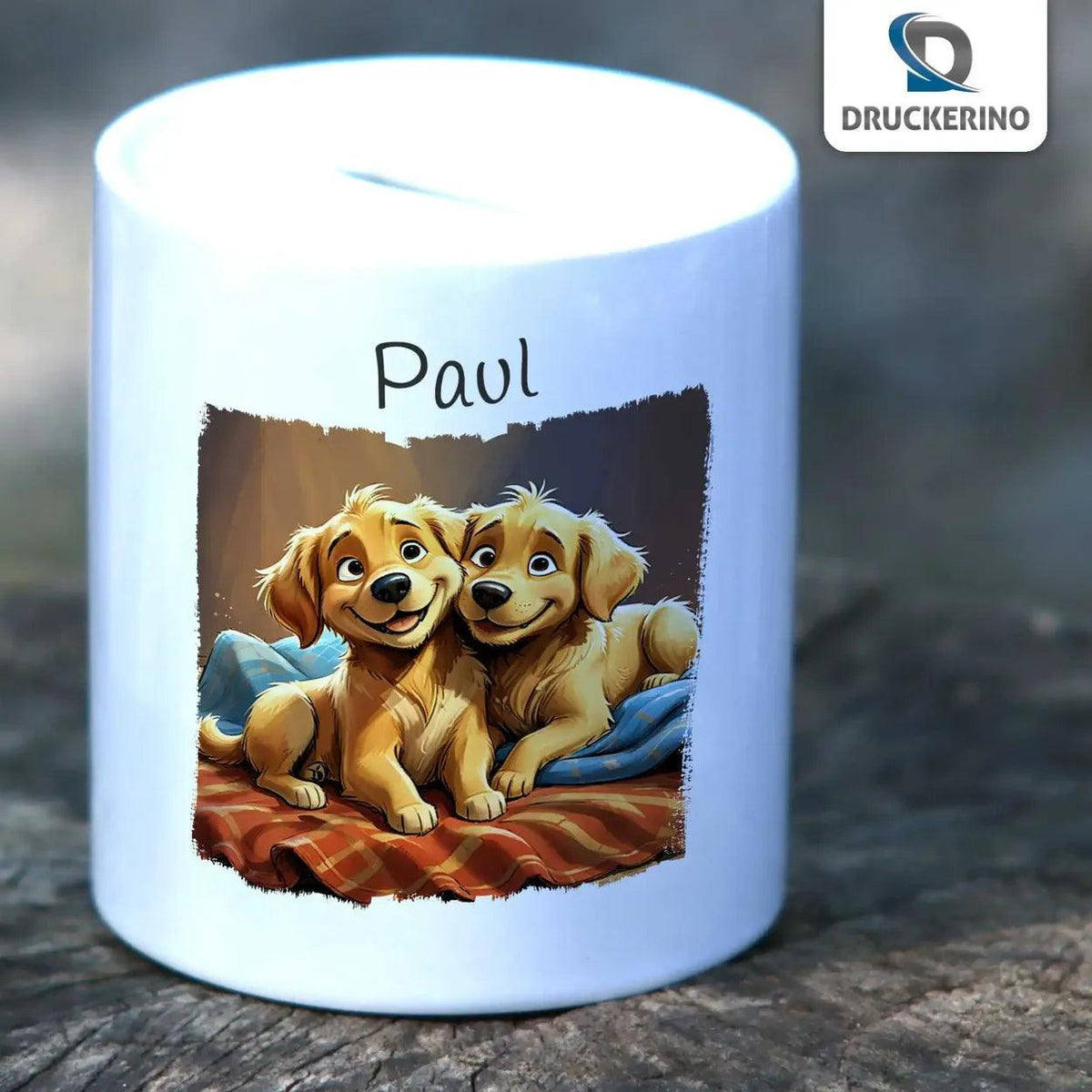 Spardose Kinder Welpenglück - Druckerino