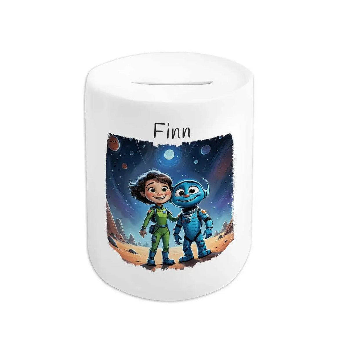 Spardose Kinder Weltraumabenteuer - Druckerino