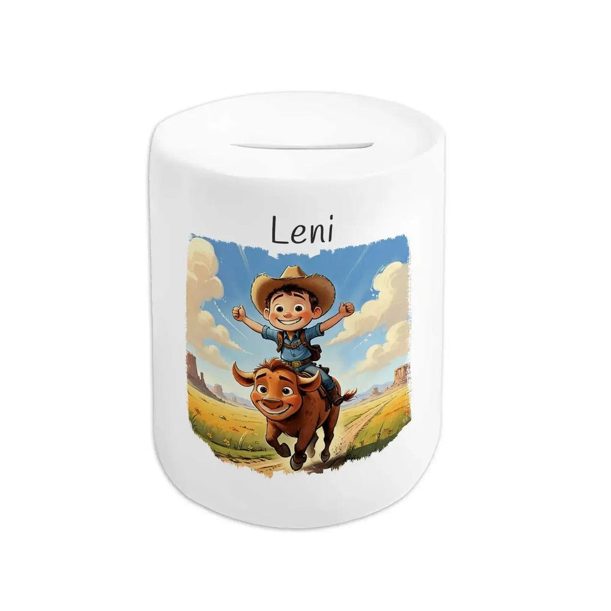 Spardose Kinder Wildwest-Abenteuer - Druckerino