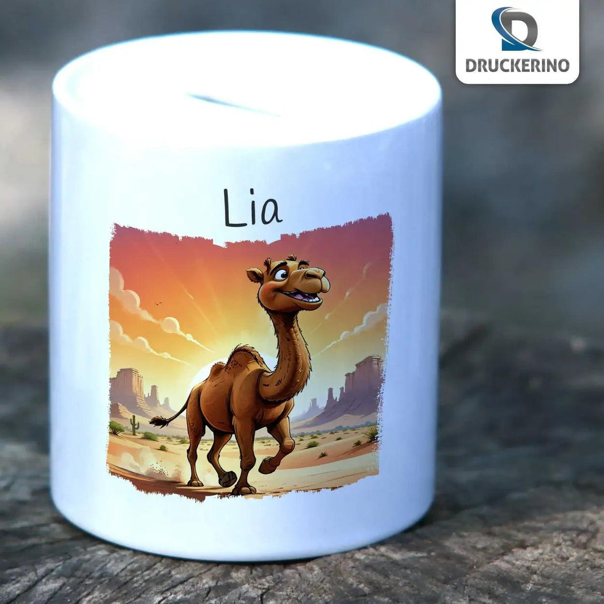 Spardose Kinder Wüstenkarawane Kamel - Druckerino