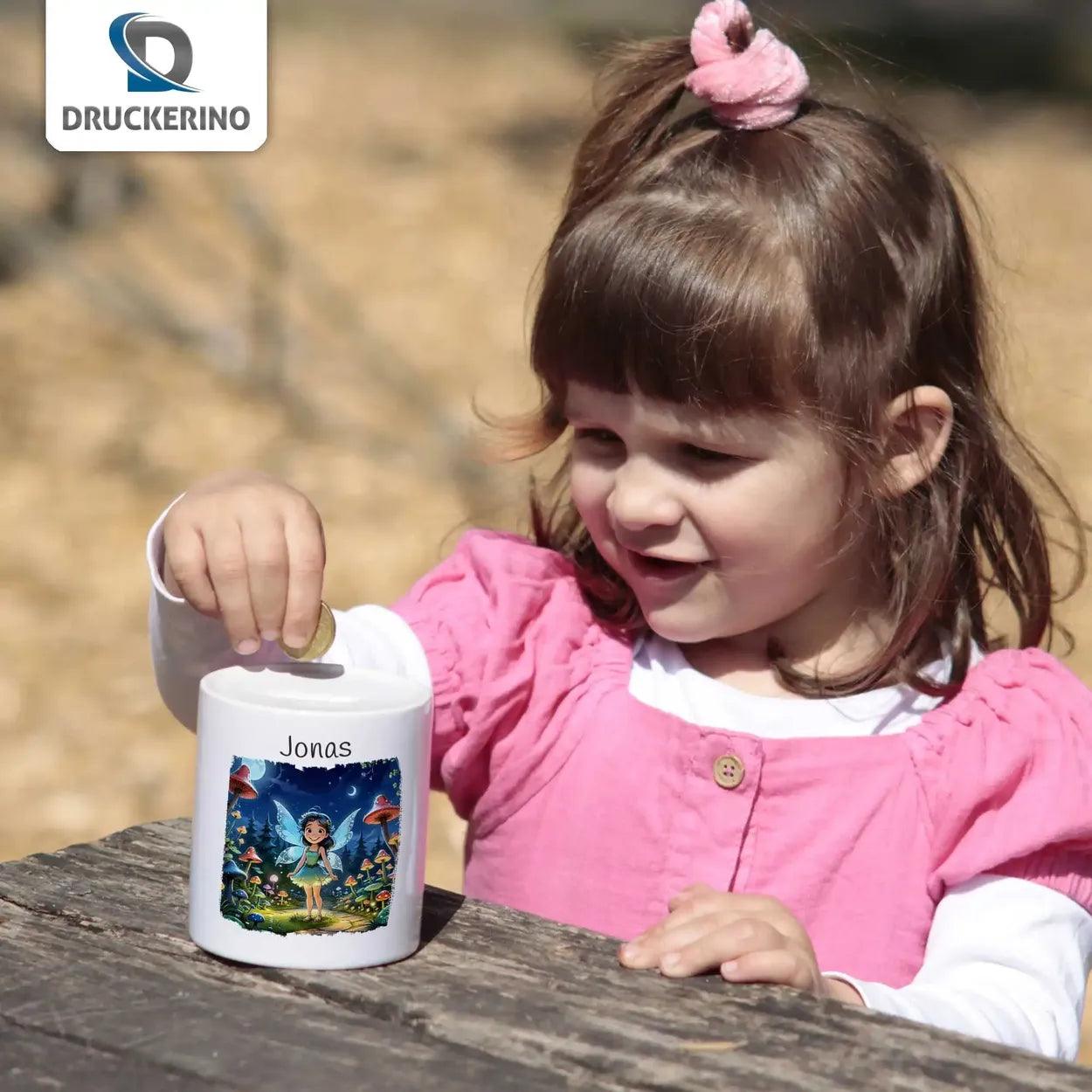 Spardose Kinder Zauber Fee - Druckerino