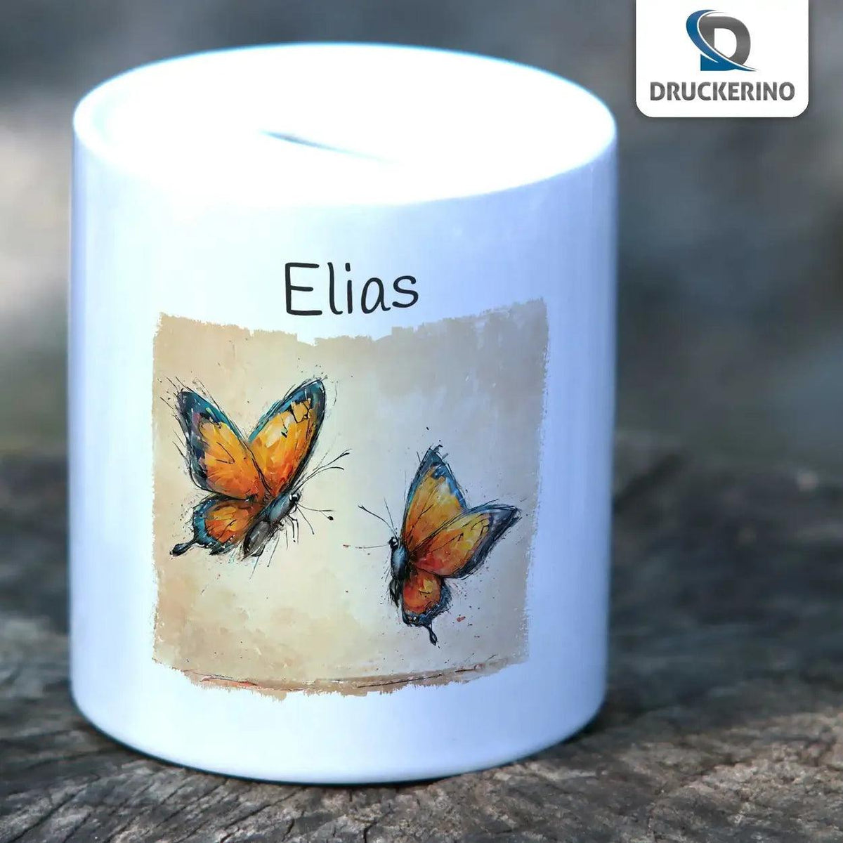 Spardose Kinder Zauberflügel Schmetterlinge - Druckerino