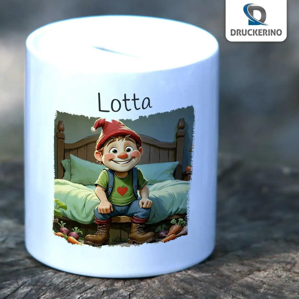 Spardose Kinder Zauberwald-Zwerg - Druckerino