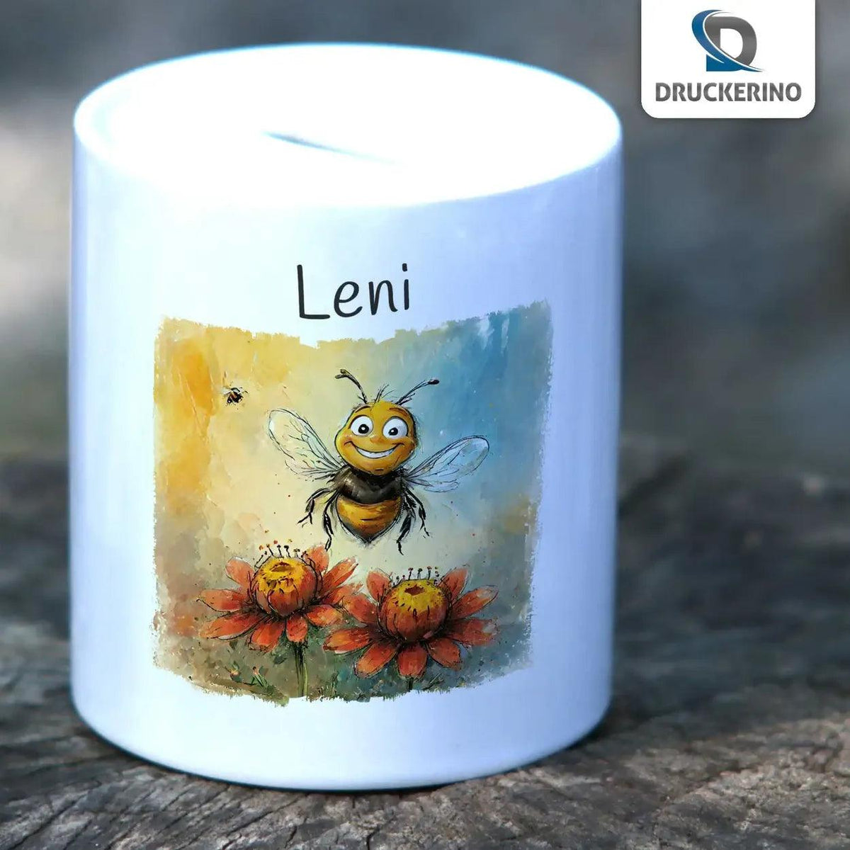 Spardose personalisiert Fleißige Bienchen - Druckerino