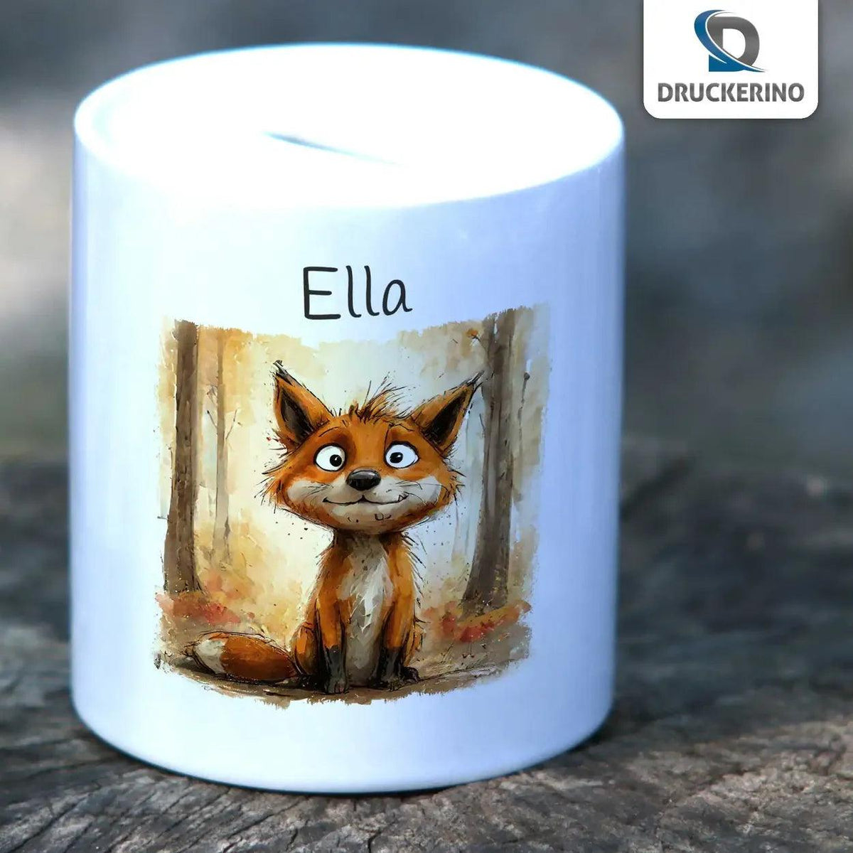 Spardose personalisiert Fuchs-Märchen - Druckerino