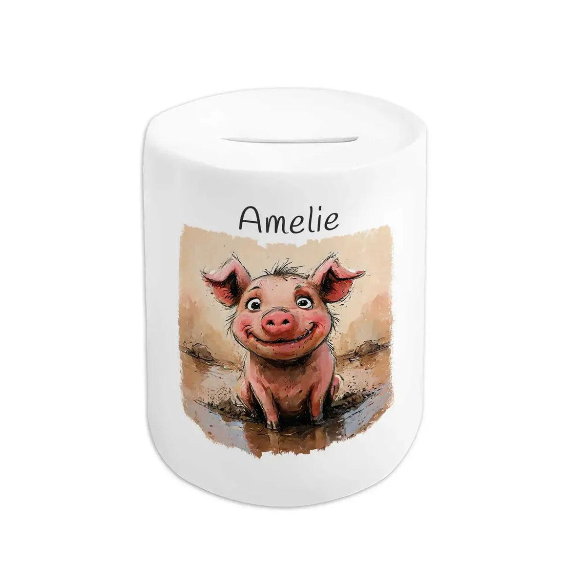 Spardose personalisiert Glücksschweinchen - Druckerino