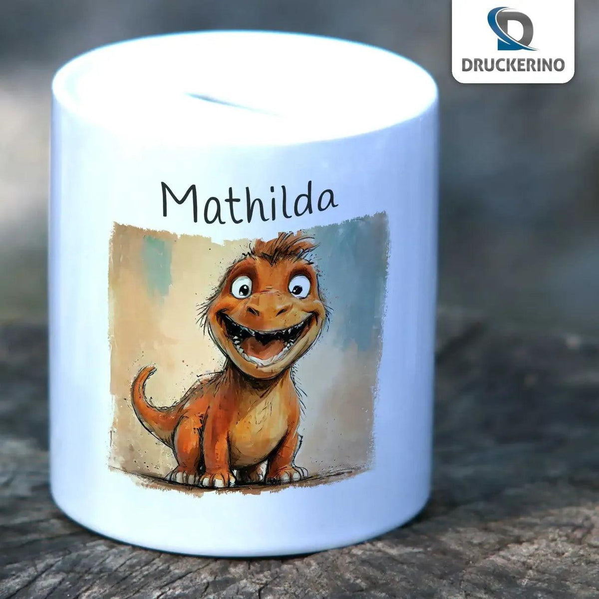 Spardose personalisiert Kleine Drachenwelt - Druckerino