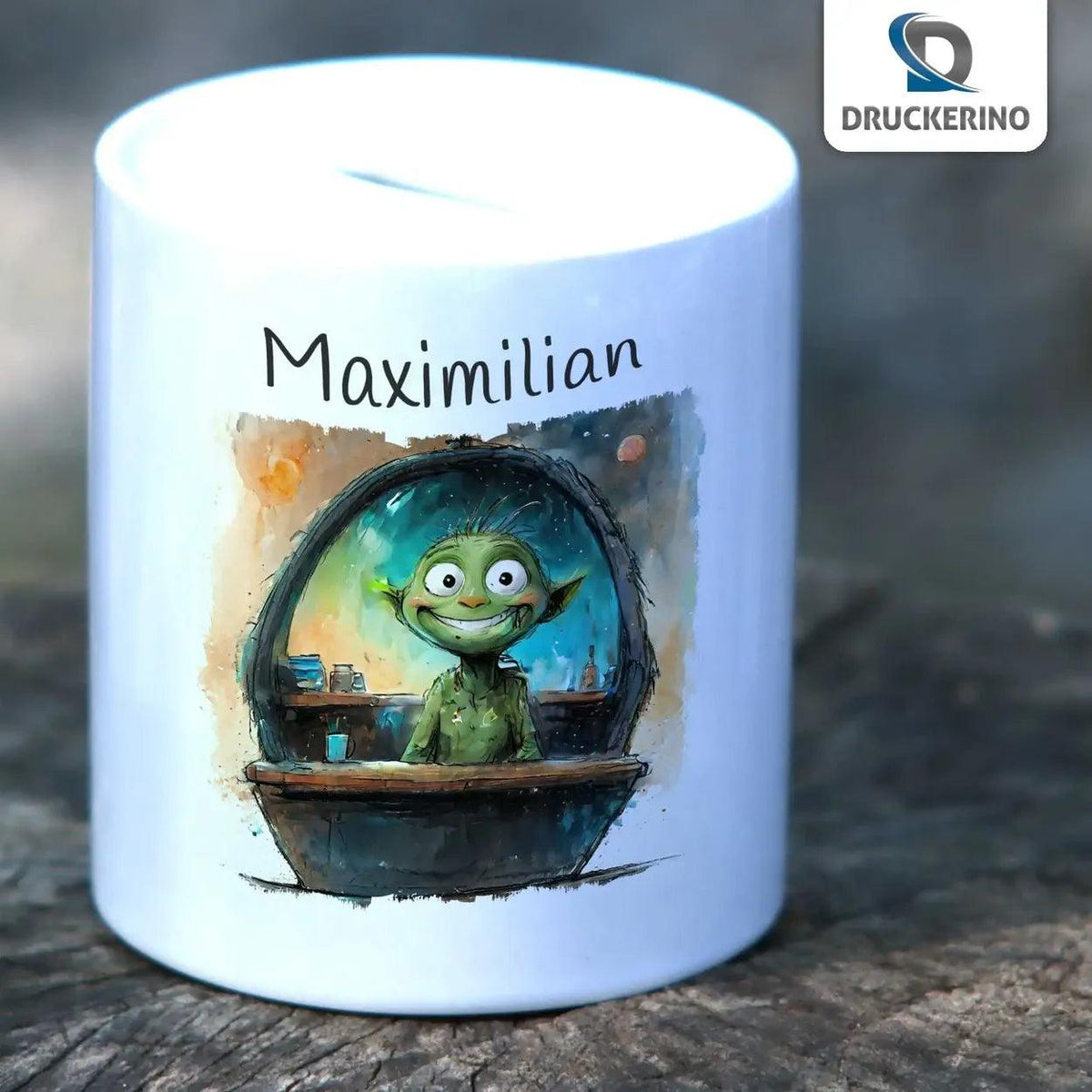 Spardose personalisiert Kleiner Abenteurer - Druckerino