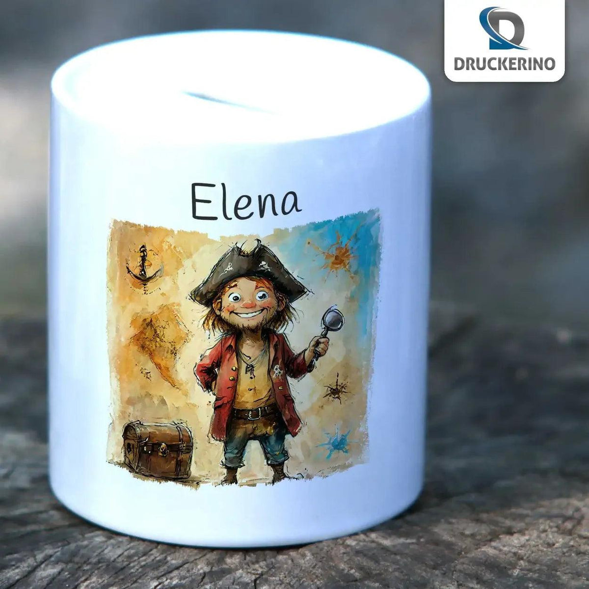 Spardose personalisiert Kleiner Schatzmeister - Druckerino