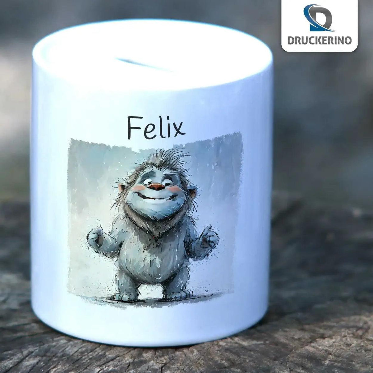 Spardose personalisiert Monster-Freund - Druckerino