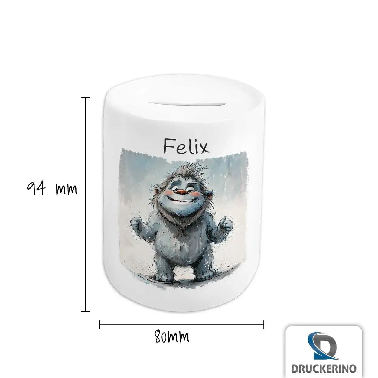 Spardose personalisiert Monster-Freund - Druckerino