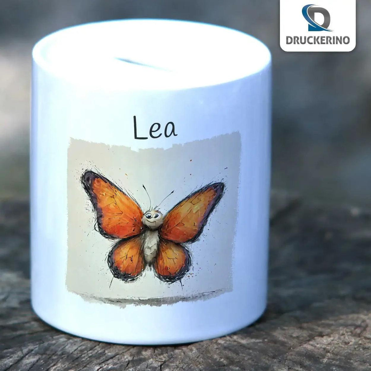 Spardose personalisiert Schmetterlings-Traum - Druckerino