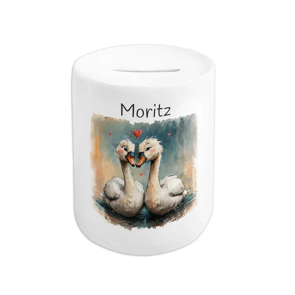 Spardose personalisiert Schwanensee - Druckerino