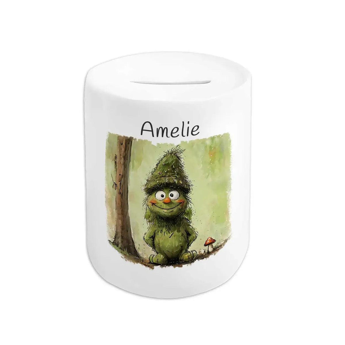 Spardose personalisiert Waldabenteuer-Freund - Druckerino