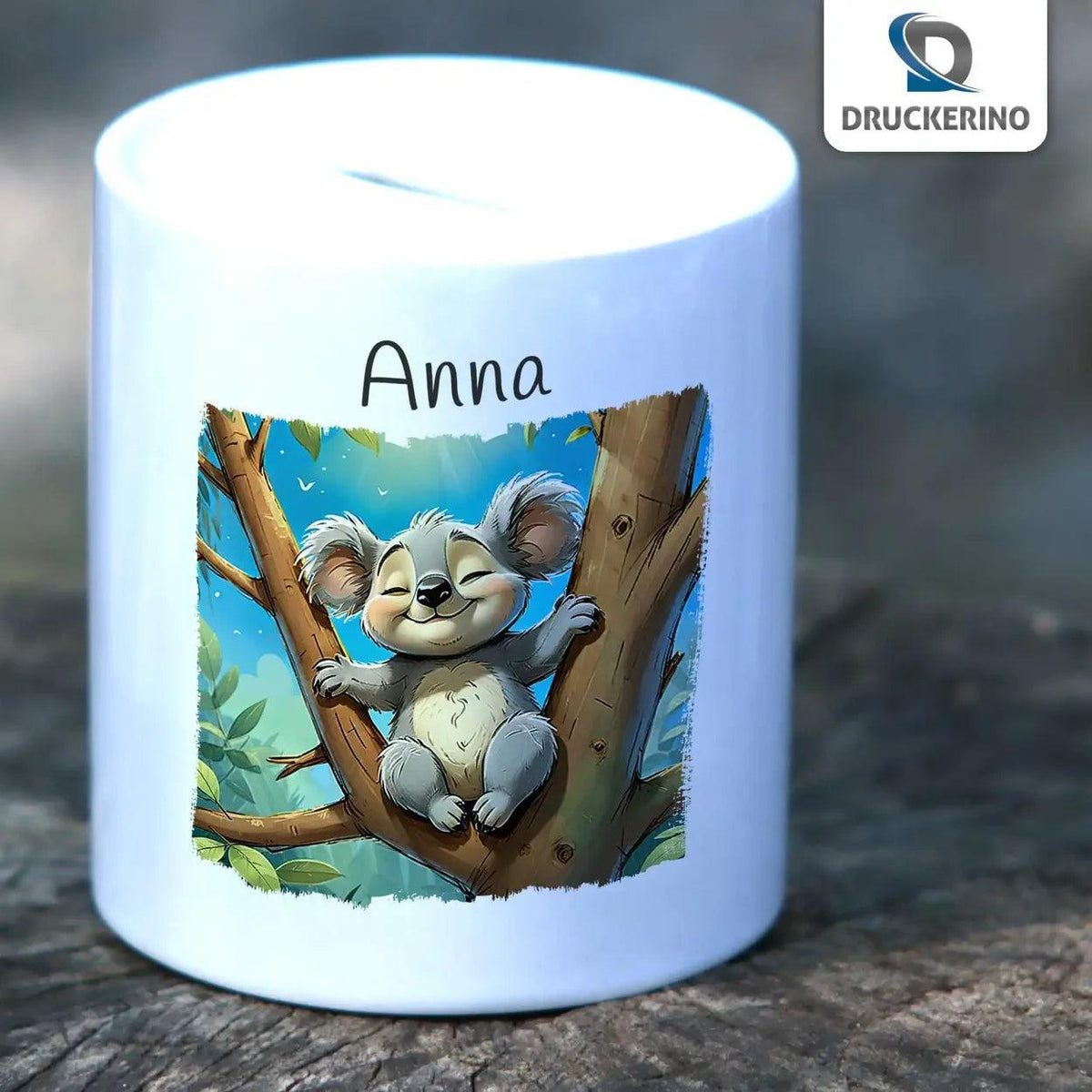 Spardose personalisiert Waldabenteurer Koala - Druckerino