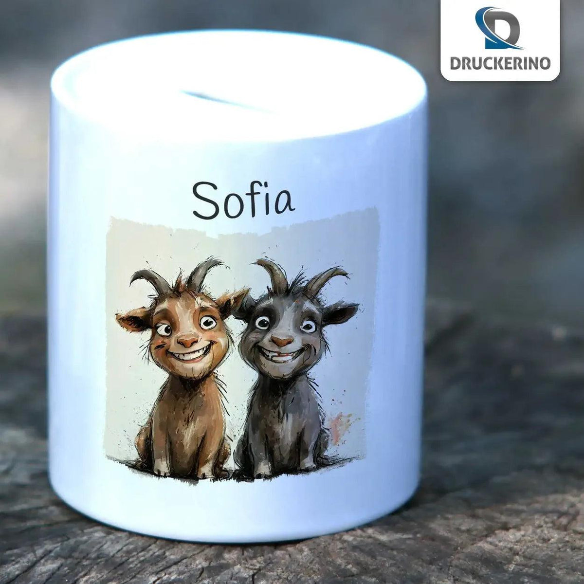 Spardose personalisiert Zauber-Zicklein - Druckerino