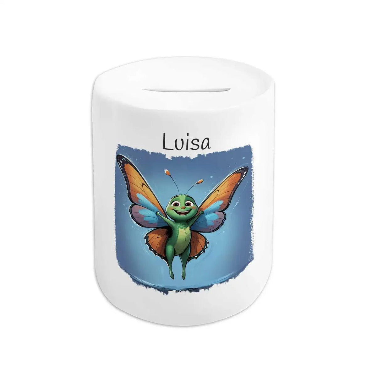 Spardose personalisiert Zauberflügel Schmetterling - Druckerino