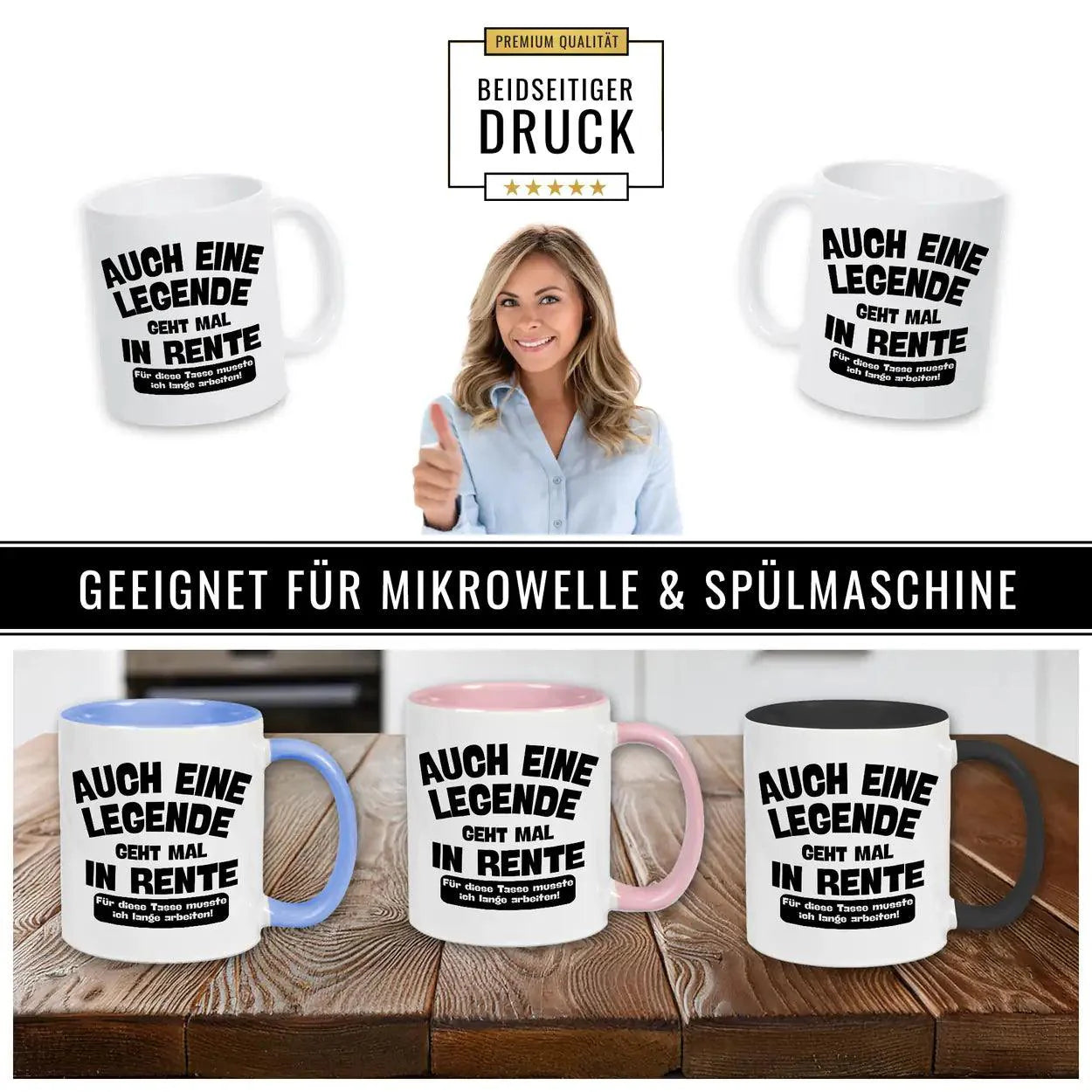 Tasse Auch eine Legende geht mal in Rente - Druckerino