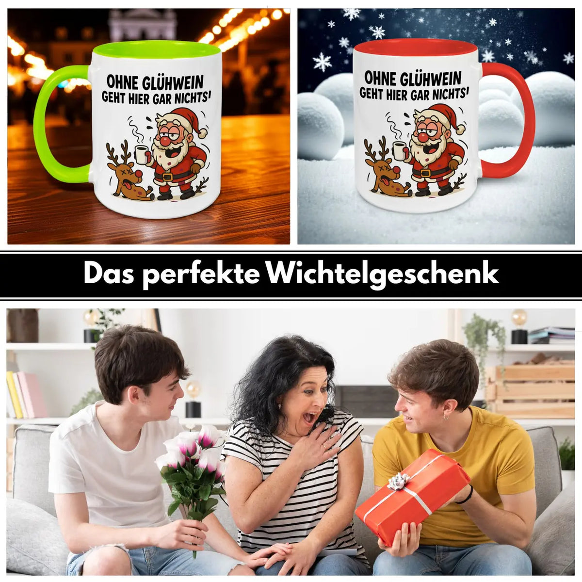 Lustige Glühwein Tasse - Ohne Glühwein geht hier gar nichts