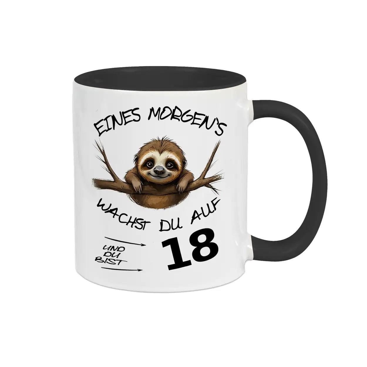 Tasse Eines Morgens wachst Du auf und bist 18 - Druckerino