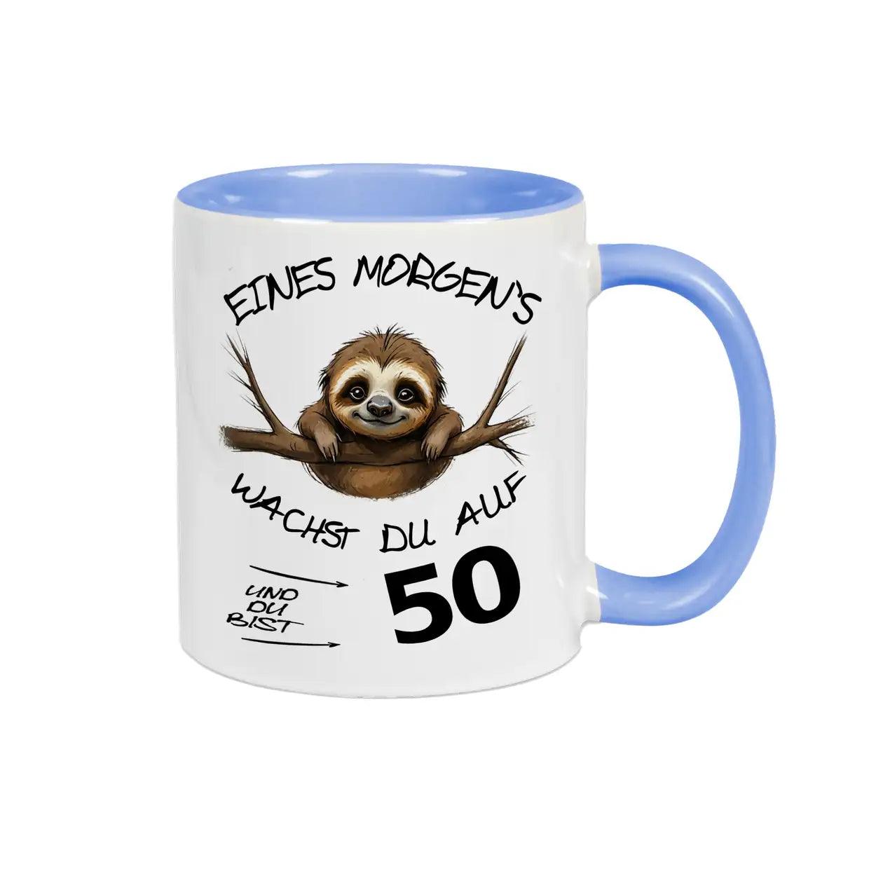 Tasse Eines Morgens wachst Du auf und bist 50 - Druckerino