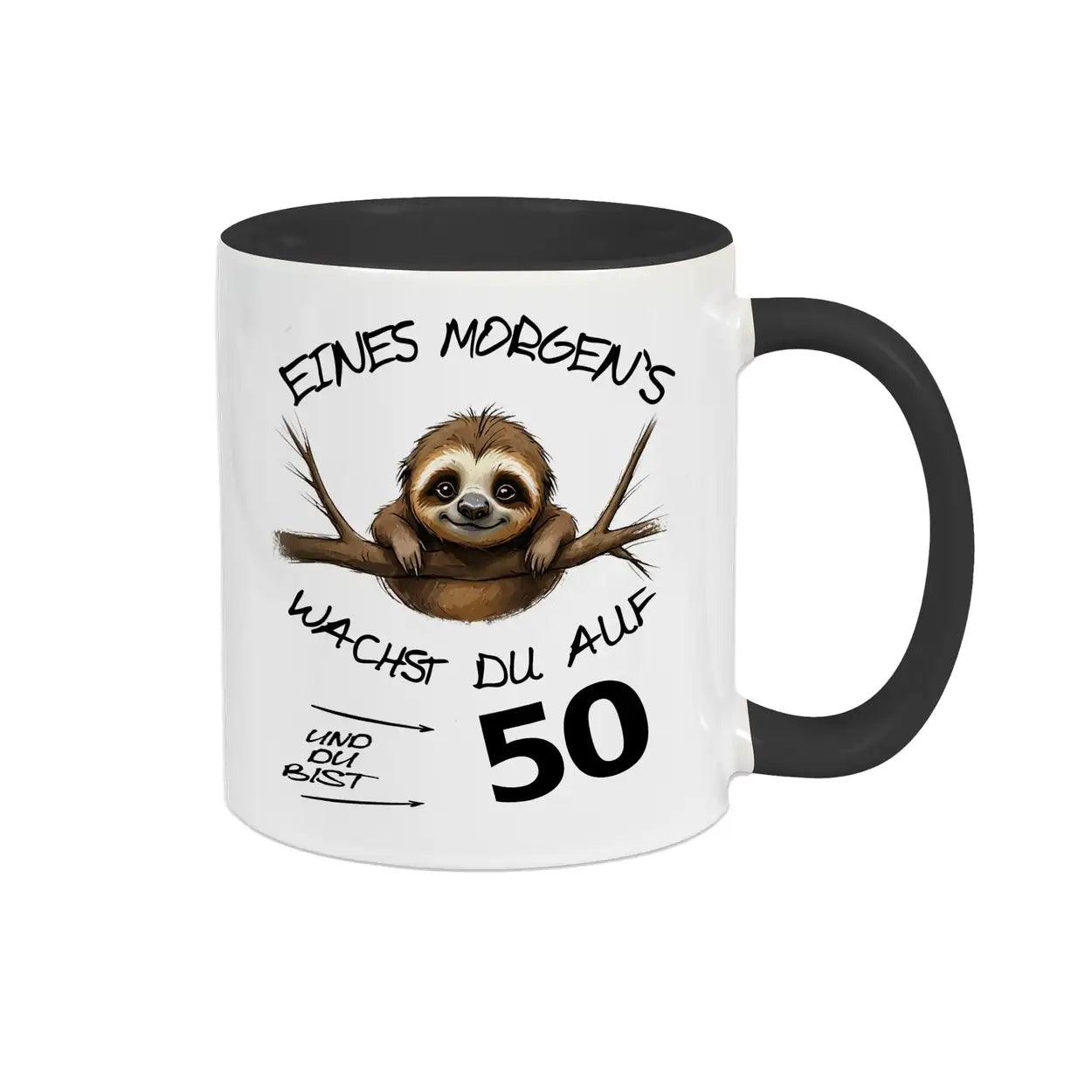Tasse Eines Morgens wachst Du auf und bist 50 - Druckerino