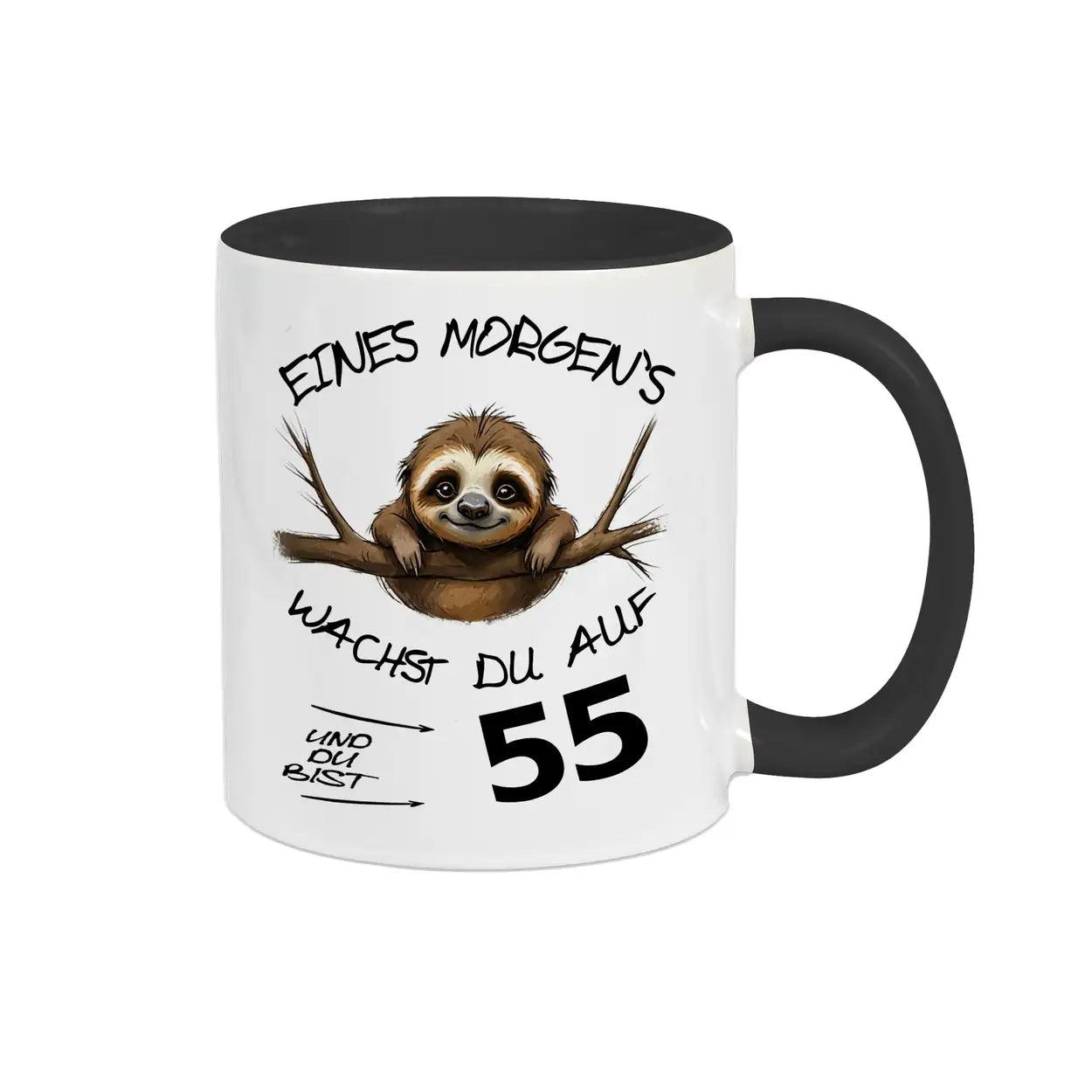 Tasse Eines Morgens wachst Du auf und bist 55 - Druckerino