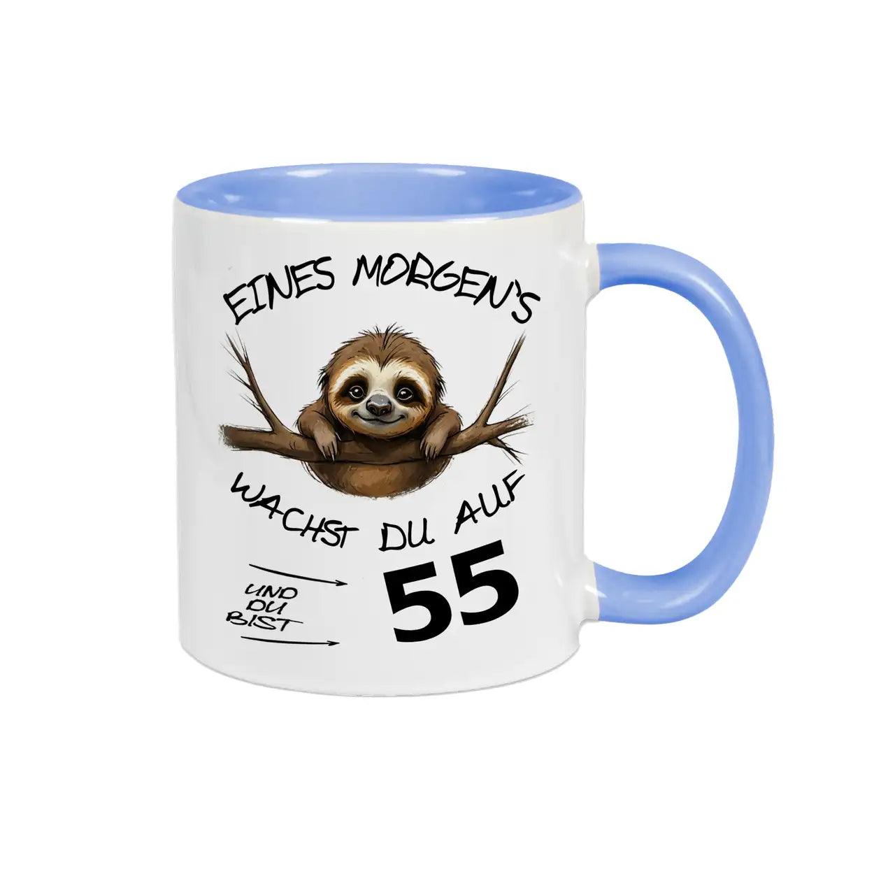 Tasse Eines Morgens wachst Du auf und bist 55 - Druckerino