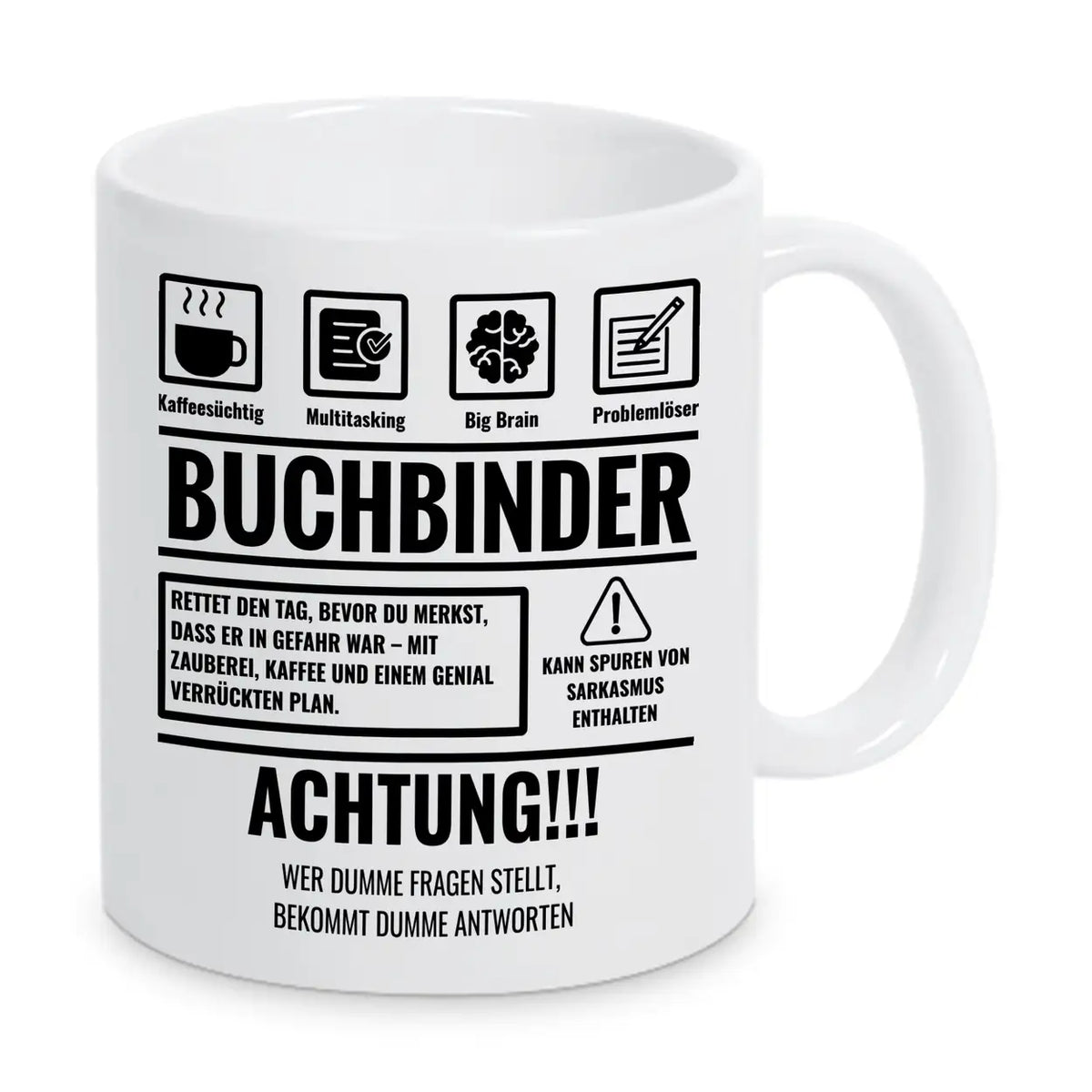 Tasse Sarkasmus Buchbinder - Druckerino