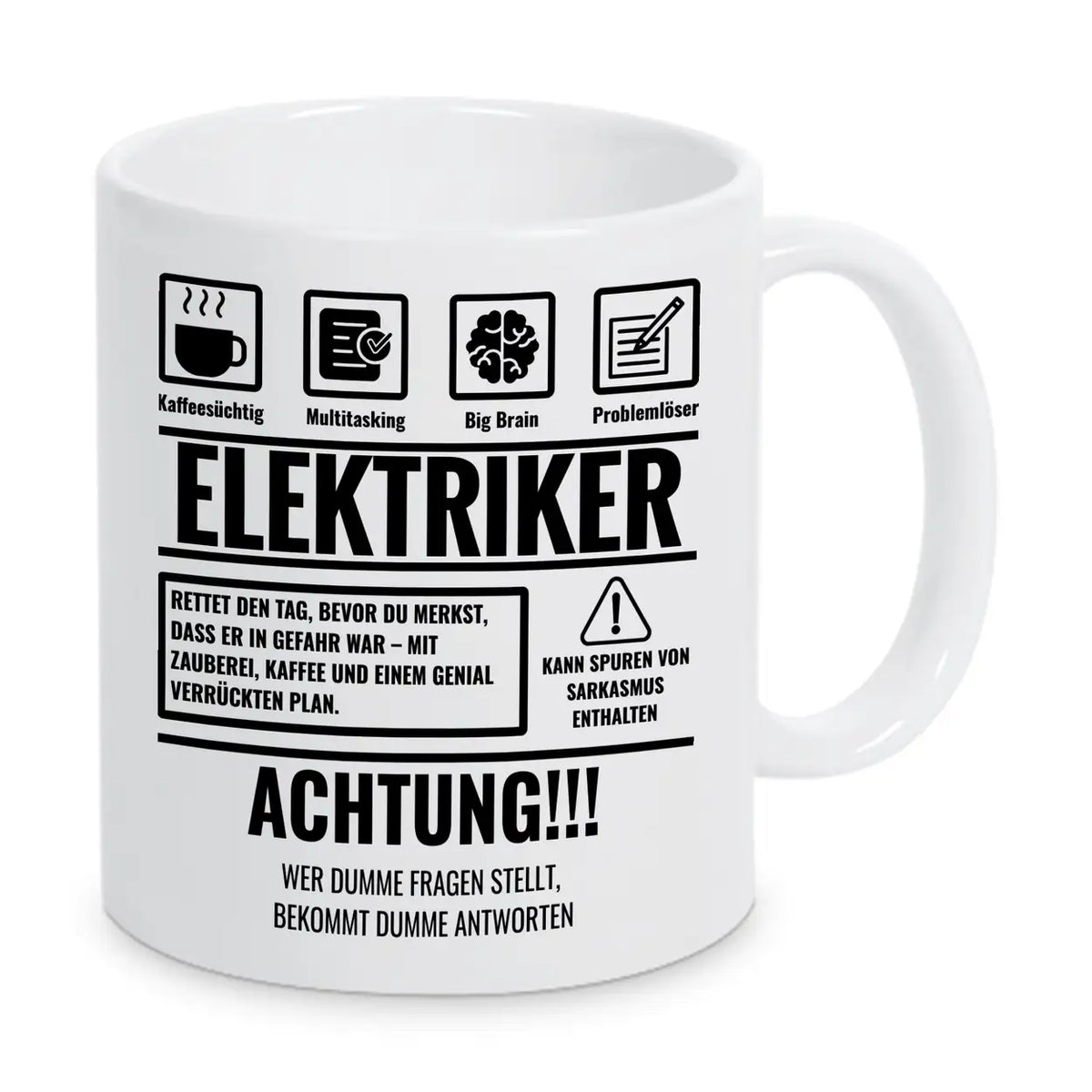 Tasse Sarkasmus Elektriker - Druckerino