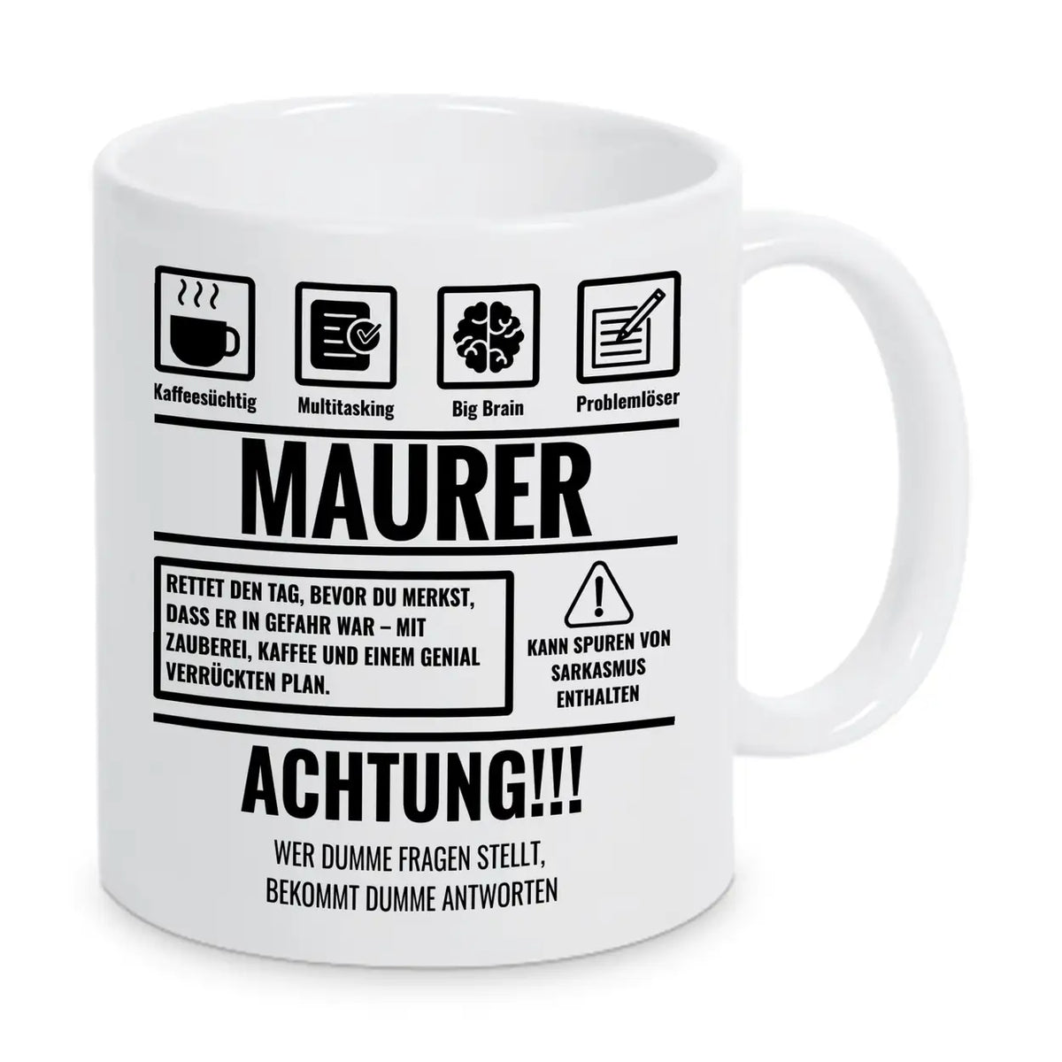 Tasse Sarkasmus Maurer - Druckerino